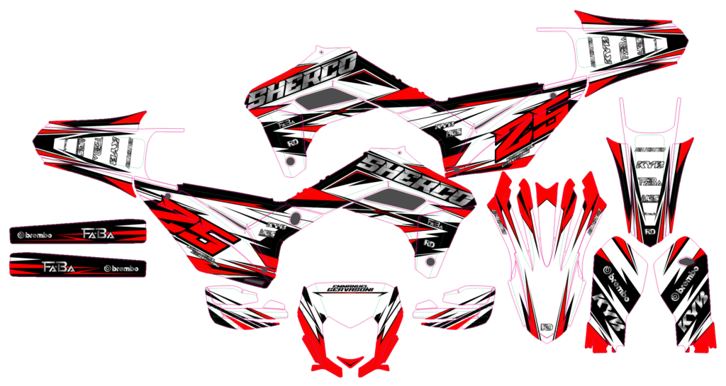 Sherco custom motocross graphics design sherco25-14