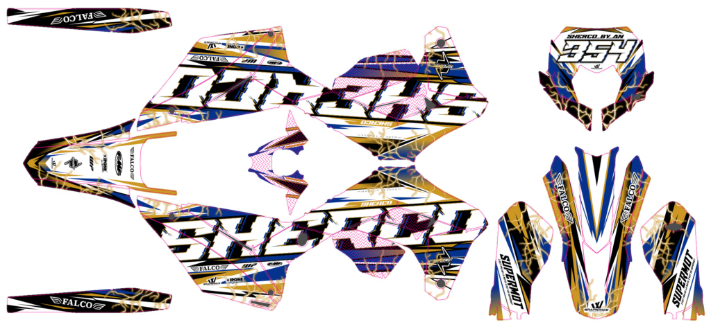 Sherco custom motocross graphics design sherco25-15