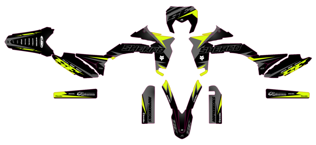 Sherco custom motocross graphics design sherco25-21