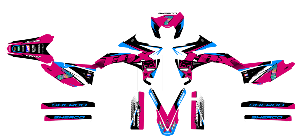 Sherco custom motocross graphics design sherco25-22