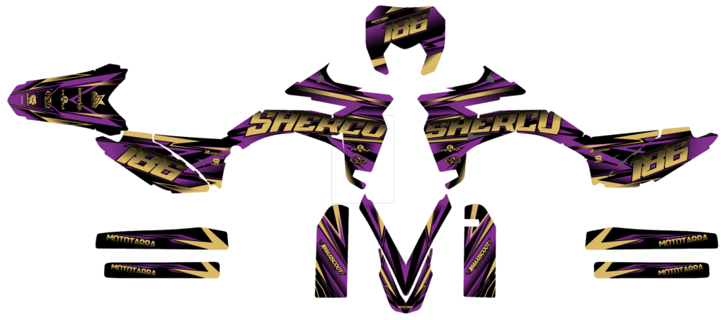Sherco custom motocross graphics design sherco25-23