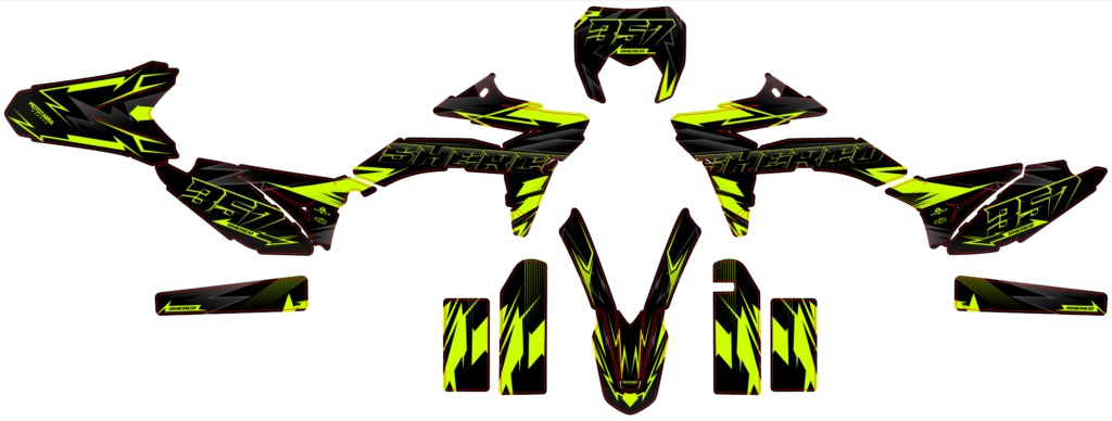 Sherco custom motocross graphics design sherco25-27