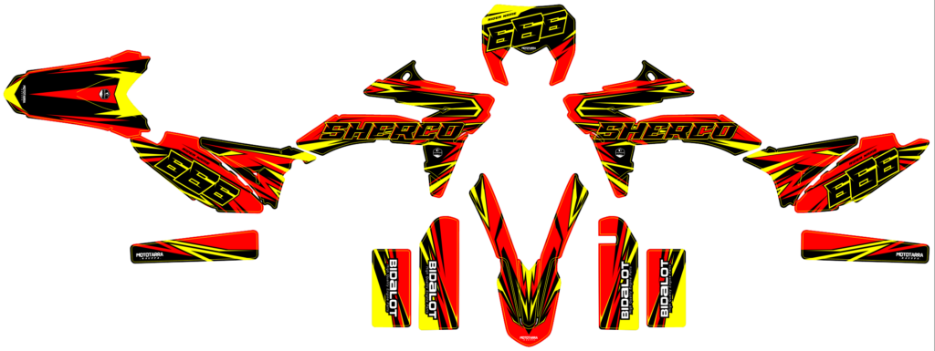 Sherco custom motocross graphics design sherco25-28