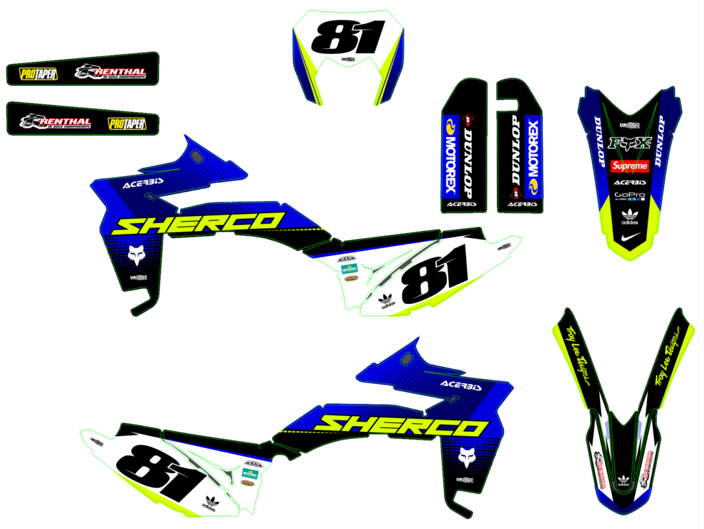Sherco custom motocross graphics design sherco25-29