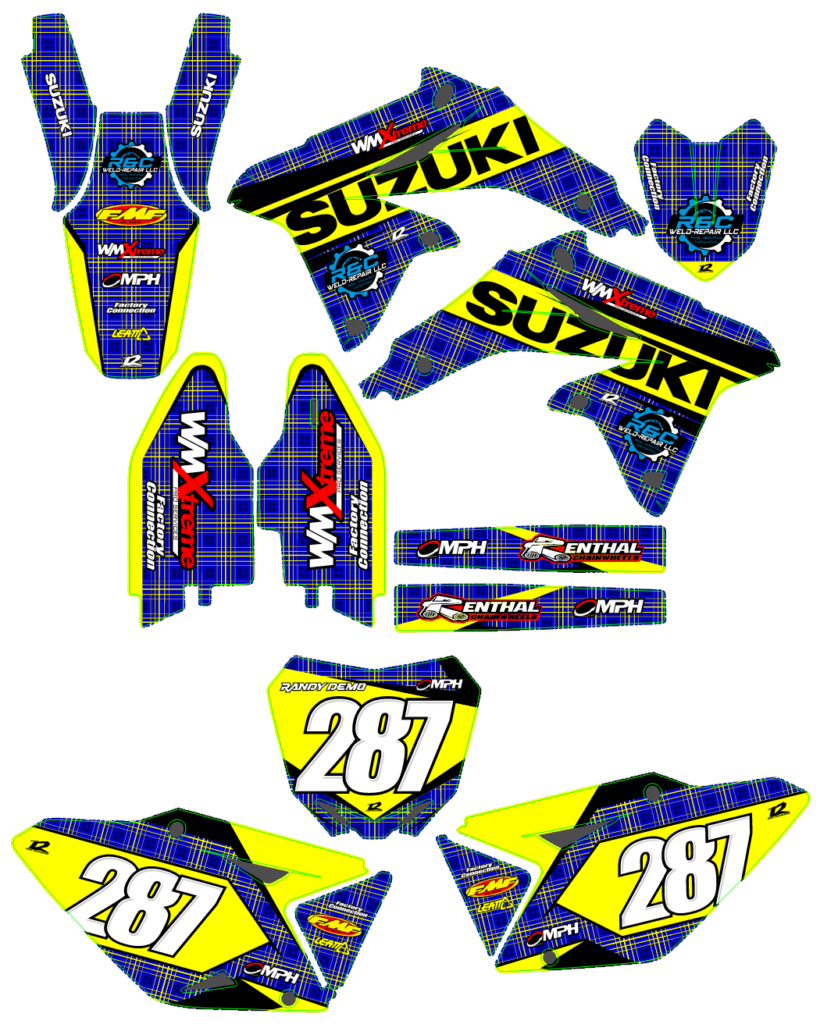 Suzuki custom motocross graphics design susuki25-1