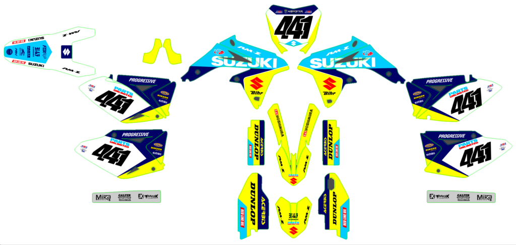 Suzuki custom motocross graphics design susuki25-12