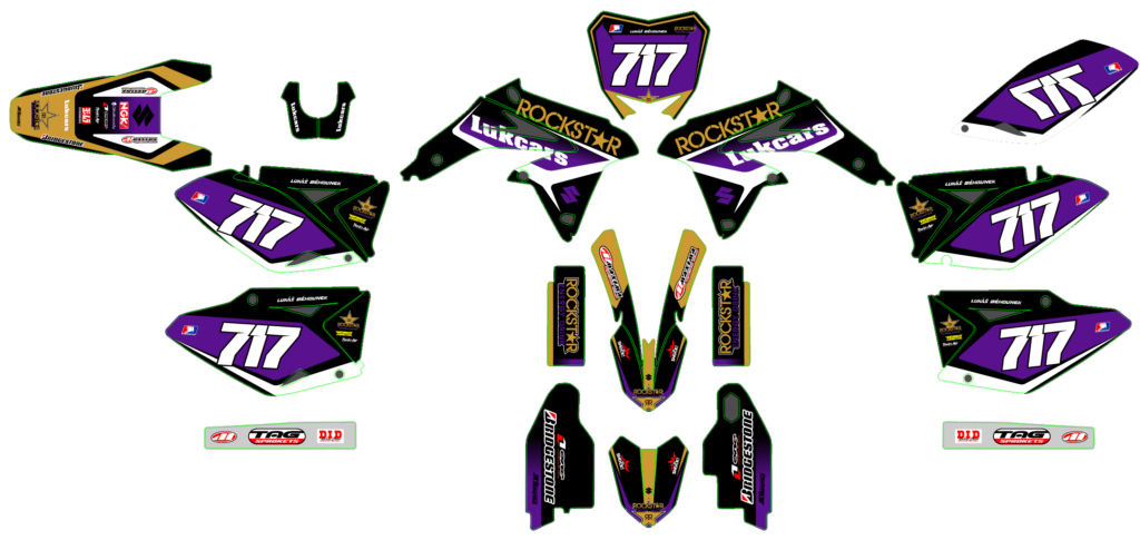Suzuki custom motocross graphics design susuki25-13