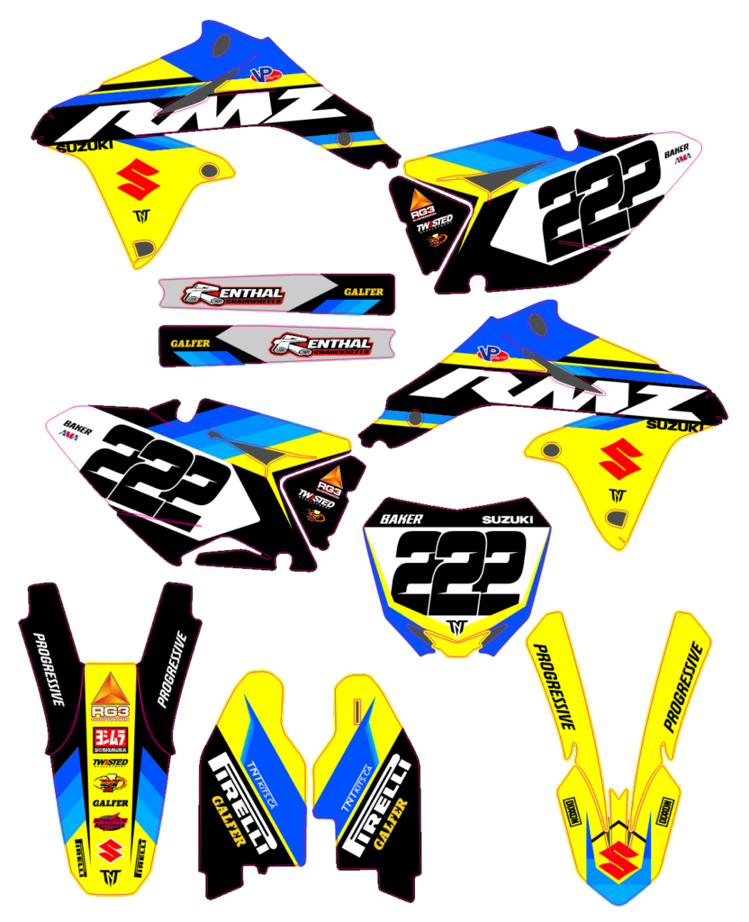 Suzuki custom motocross graphics design susuki25-5