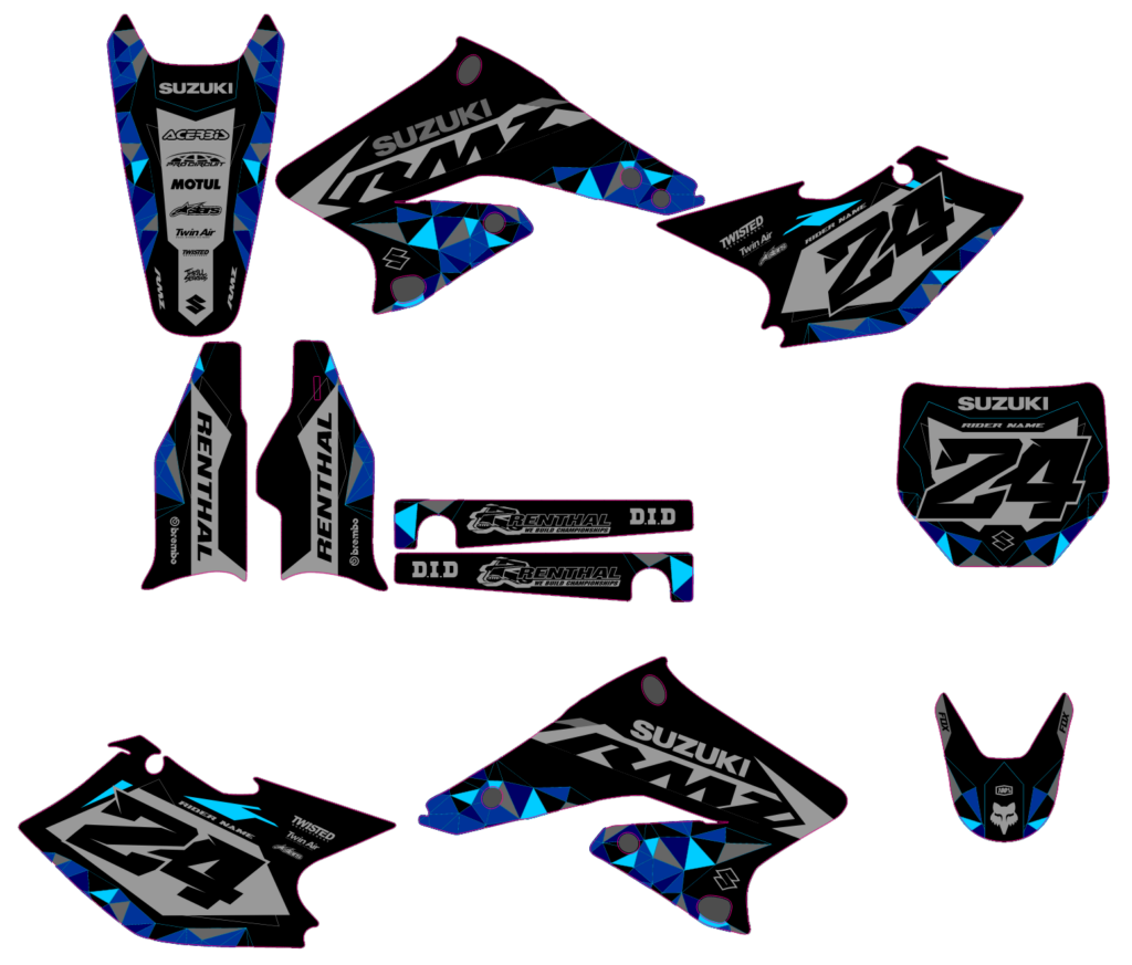 Suzuki custom motocross graphics design susuki25-6