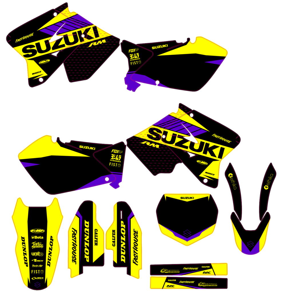 Suzuki custom motocross graphics design susuki25-7