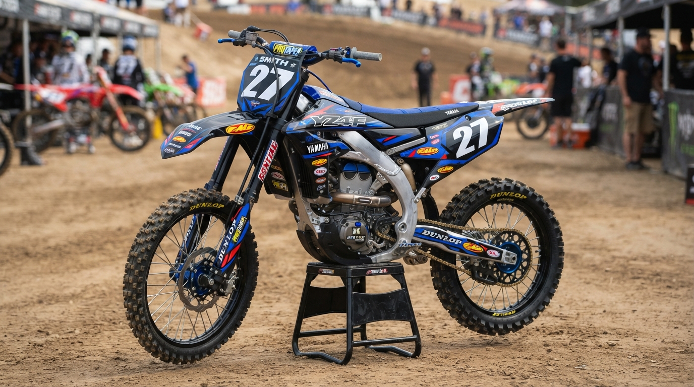 Full Dirt Bike Graphics Kit Shrouds Fender and Number Plates