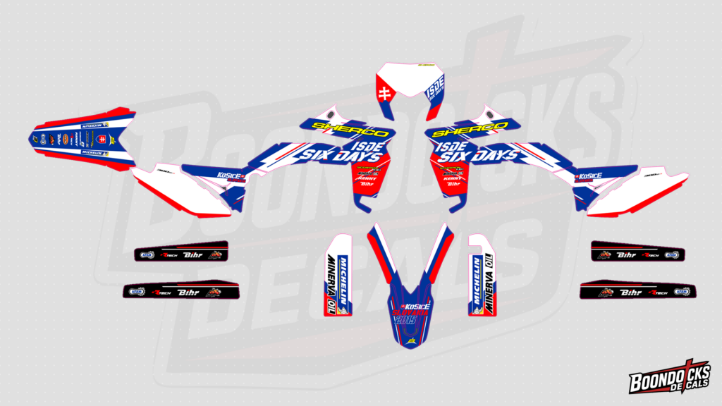 Sherco 50 SE-RS Slovakia Red, White & Blue Custom Graphics Kit