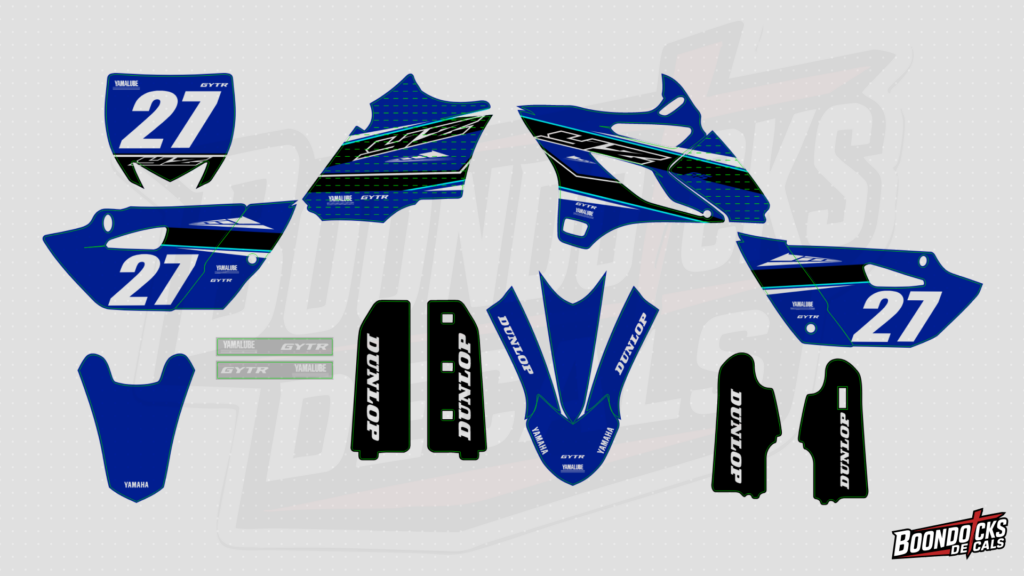 Yamaha YZ85 Electric Blue Custom Motocross Graphics Kit