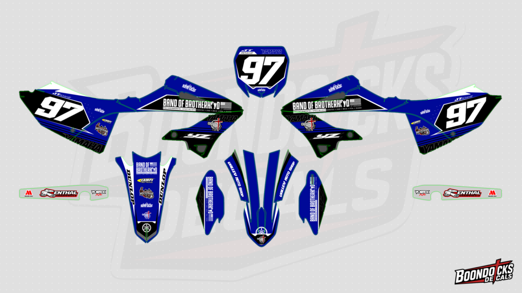 Yamaha YZ125 Cobalt Strike Custom Motocross Graphics Kit