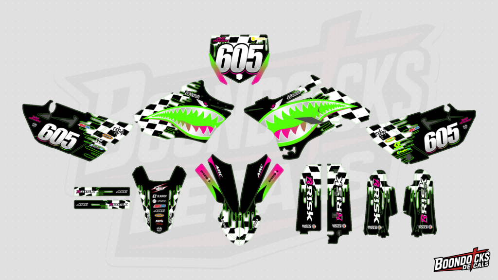 Yamaha YZ85 Shark Attack Custom Motocross Graphics Kit