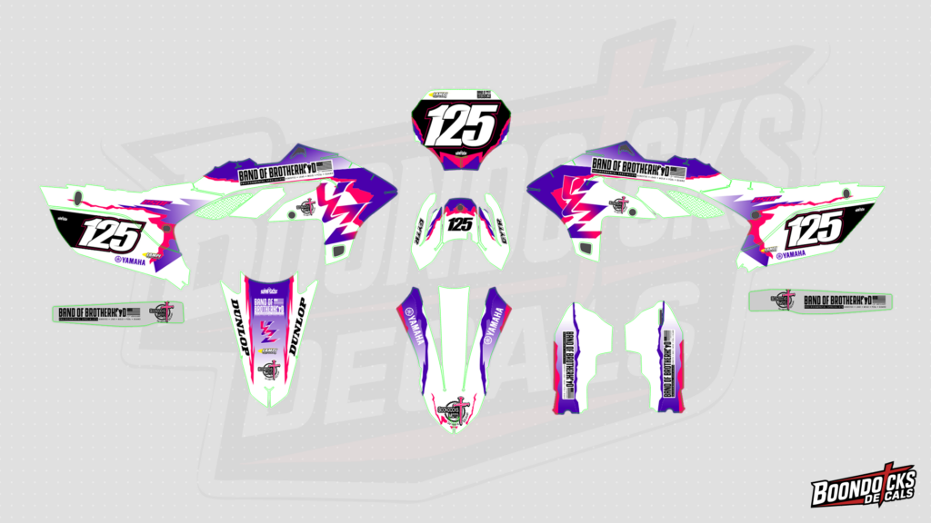 Yamaha YZ250F Band of Brotherhood Custom Motocross Full Coverage Graphics Kit