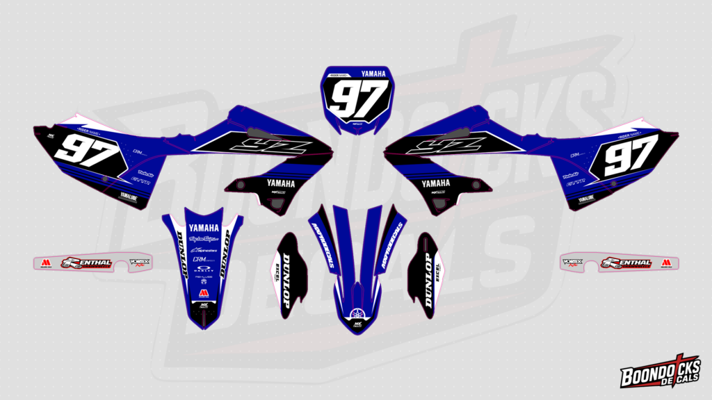 Yamaha YZ125 Royal Shadow Custom Motocross Graphics Kit