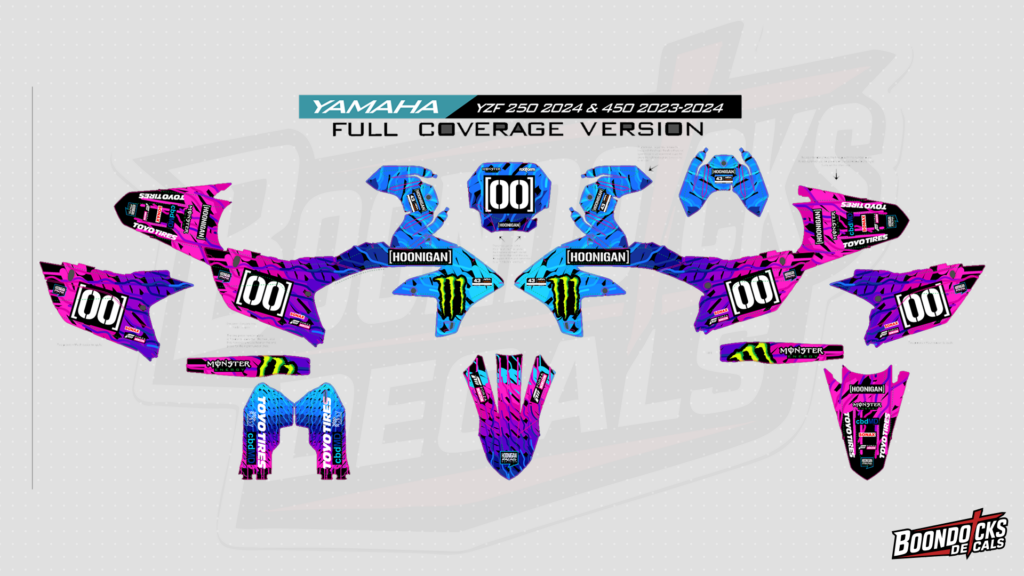 Yamaha YZ250F Hoonigan Monster Custom Motocross Full Coverage Graphics Kit